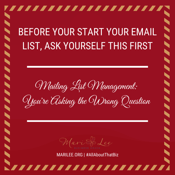 Before You Start An Email List, Ask Yourself This First