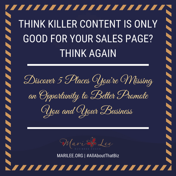 Think Killer Content is Only Good for Your Sales Page? Think Again